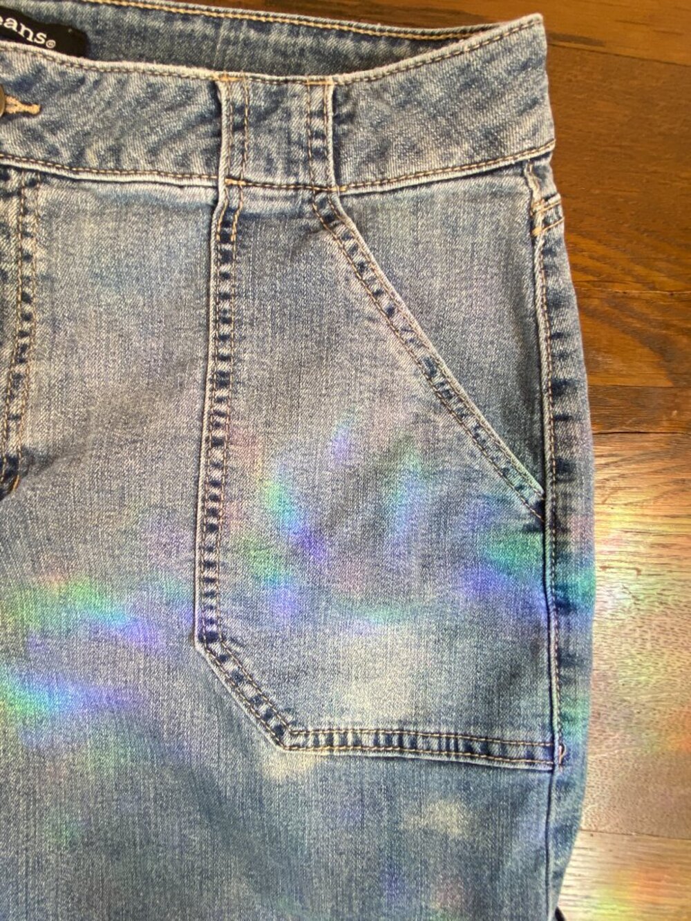 Women's d.jeans Wide Leg 6 Pocket Cargo Jeans Pants Size 12 - Picture 8 of 15